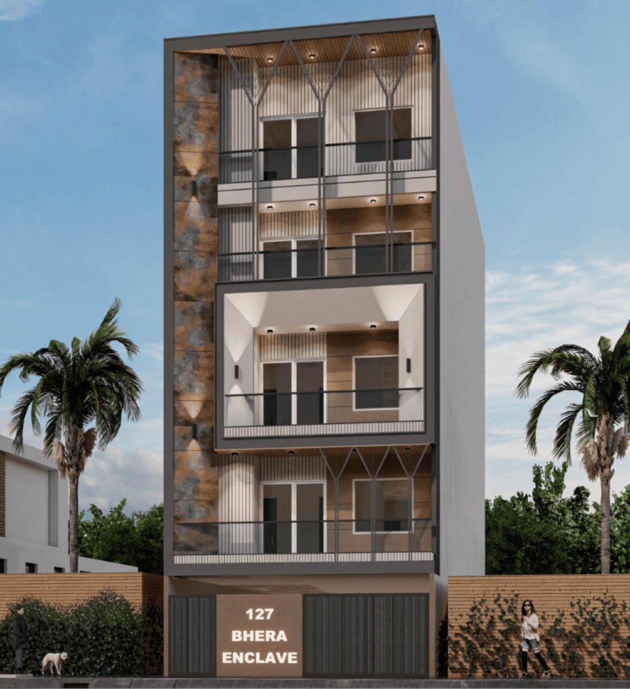 127 Bhera Enclave elevation